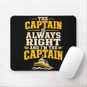 Schlepperkapitän lustiger Bootsbediener  Mousepad (Mit Mouse)