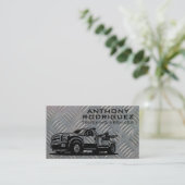 Schleppfahrzeug | Stahlplatte Visitenkarte (Stehend Vorderseite)
