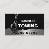 Schleppfirma Beruflich Black Metal Tow Hook Visitenkarte (Vorderseite)