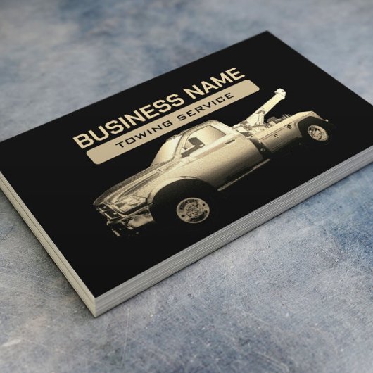 Schleppfirma Gold Tow Truck Beruflich Visitenkarte
