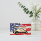 Schleppfirma Gold Tow Truck Patriotic Visitenkarte (Stehend Vorderseite)