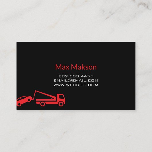 Schleppfirma Visitenkarte (Rückseite)