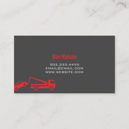 Schleppfirma Visitenkarte (Rückseite)