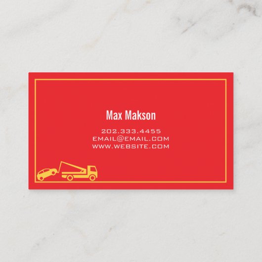 Schleppfirma Visitenkarte (Rückseite)