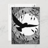 Schleppkahn und Mondkreuz Postkarte (Vorne/Hinten)