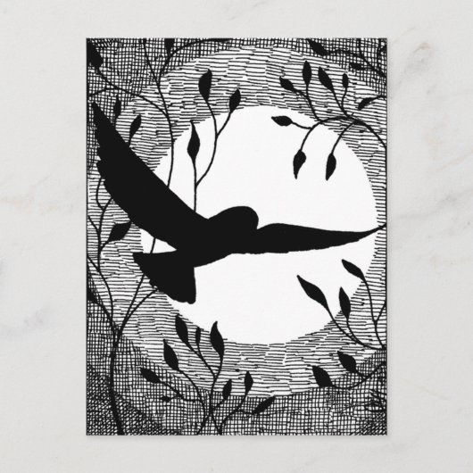 Schleppkahn und Mondkreuz Postkarte (Vorderseite)