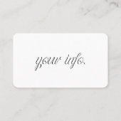 Schleppkarte Visitenkarte (Rückseite)