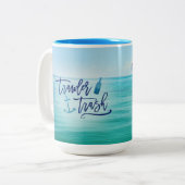 Schleppnetzfischer-Abfall - (dieser könnte Rum Zweifarbige Tasse (Vorderseite Links)