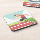 Schlepprennen Getränkeuntersetzer (Linke Seite)