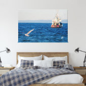 Schleppschiff und Vogel auf Mutiny Bay #2 Leinwanddruck (Insitu (Schlafzimmer))