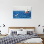Schleppschiff und Vogel auf Mutiny Bay #2 Leinwanddruck (Insitu (Schlafzimmer))