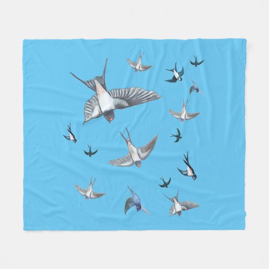 Schleppvögel Fleecedecke (Vorderseite (Horizontal))