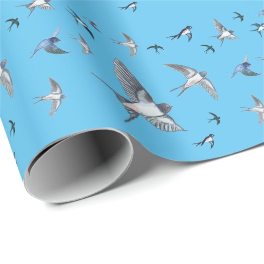 Schleppvögel Geschenkpapier (Rolleneckpunkt)