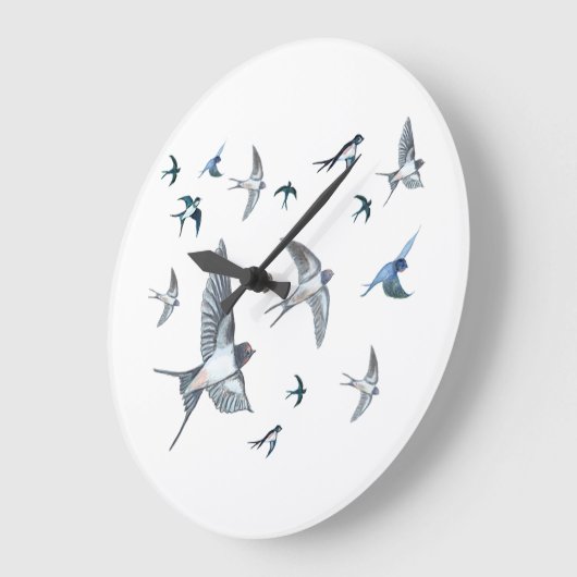 Schleppvögel Große Wanduhr (Winkel)