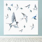 Schleppvögel Leinwanddruck (Insitu (Holzboden))