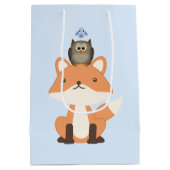 Schleppvogel und Vogelblau Mittlere Geschenktüte (Rückseite)