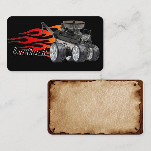 Schleppwagen Auto Visitenkarte (Vorne/Hinten)