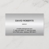 Schleppwagen Beruflich roter Text Metallisch Visitenkarte (Rückseite)