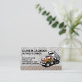 Schleppwagen | Betonstahl | Dump Truck Visitenkarte (Stehend Vorderseite)