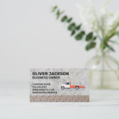 Schleppwagen | Betonstahl Visitenkarte (Stehend Vorderseite)