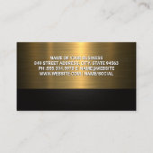 Schleppwagen | Gold Metallic Visitenkarte (Rückseite)