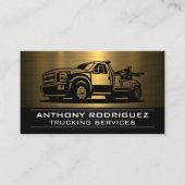 Schleppwagen | Gold Metallic Visitenkarte (Vorderseite)