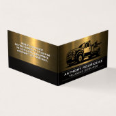 Schleppwagen | Gold Metallic Visitenkarten (Vorderseite)