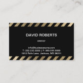 Schleppwagen Gold Schleppketten Visitenkarte (Rückseite)