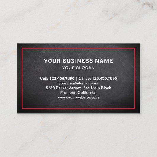 Schleppwagen mit schwarzem Rollkarton Visitenkarte (Rückseite)