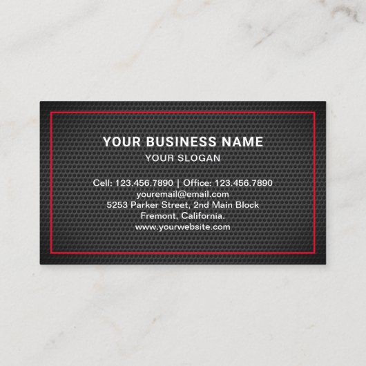 Schleppwagen Visitenkarte (Rückseite)