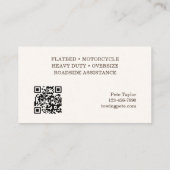 Schleppwagen Visitenkarte (Rückseite)