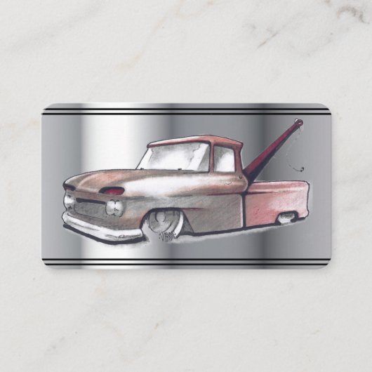 Schleppwagen zeichnend Auto-Visitenkarte Visitenkarte (Vorderseite)