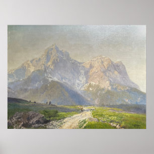 Schlern (Sciliar) von Konrad Petrides Poster