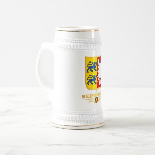 Schleswig-Holstein COA Bierglas (Vorderseite Links)