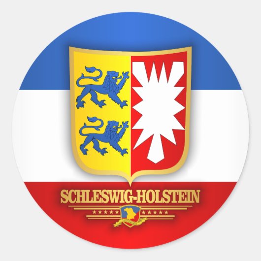 Schleswig-Holstein COA Runder Aufkleber (Vorderseite)