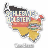 Schleswig-Holstein Deutschland Bundesstaatlicher S Aufkleber (Vorderseite)
