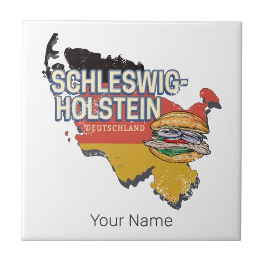 Schleswig-Holstein Deutschland Bundesstaatlicher S Fliese (Vorderseite)