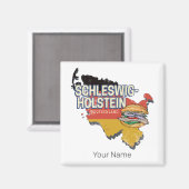 Schleswig-Holstein Deutschland Bundesstaatlicher S Magnet (Vorderseite/Rückseite)