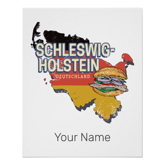 Schleswig-Holstein Deutschland Bundesstaatlicher S Poster (Vorderseite)