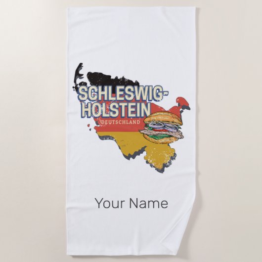 Schleswig-Holstein Deutschland Bundesstaatlicher S Strandtuch (Vorderseite)
