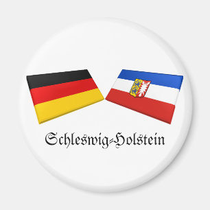 Schleswig-Holstein, Deutschland Flaggen-Fliesen Magnet