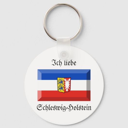 Schleswig-Holstein Flag Gem Schlüsselanhänger (Vorderseite)