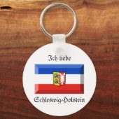 Schleswig-Holstein Flag Gem Schlüsselanhänger (Vorderseite)