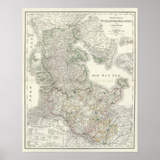 Schleswig, Holstein, Lauenburg Poster (Vorne)