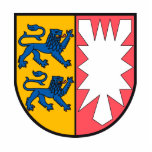 Schleswig-Holstein Wappen Freistehende Fotoskulptur<br><div class="desc">Das Wappen von Schleswig-Holstein auf vielen interessanten Produkten</div>