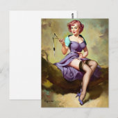 Schleudershot Pin Up Postkarte (Vorne/Hinten)
