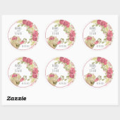 Schleuse & Key-Round-Wedding-Sticker Runder Aufkleber (Blatt)