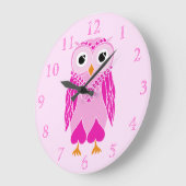 Schleuse: Rosa Ohr Große Wanduhr (Winkel)