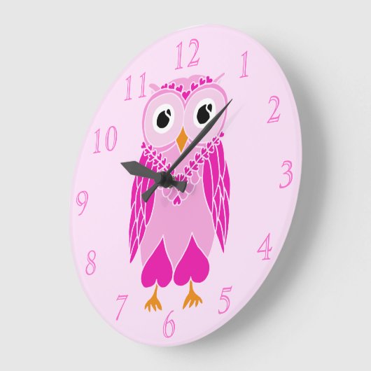 Schleuse: Rosa Ohr Große Wanduhr (Winkel)