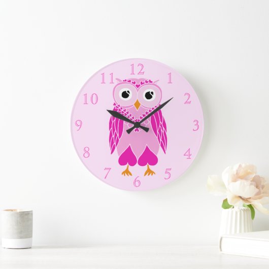 Schleuse: Rosa Ohr Große Wanduhr (Zuhause)